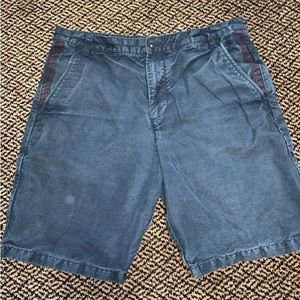 Mens folk shorts size 3 navy ripstock cotton